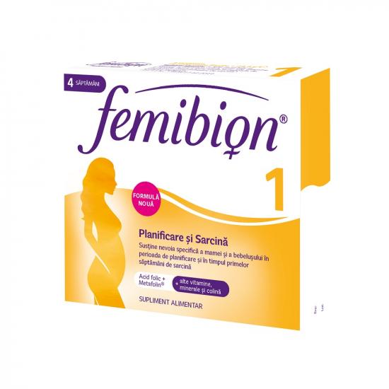 Femibion 1 - Planificare și Sarcină, 28 cpr. filmate