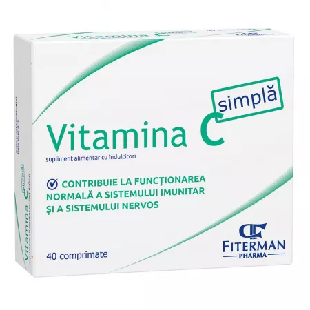 Vitamina C simpla 180mg, 40 comprimate, Fiterman