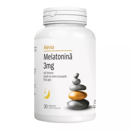 Melatonina 3 mg, 30 capsule moi, Alevia