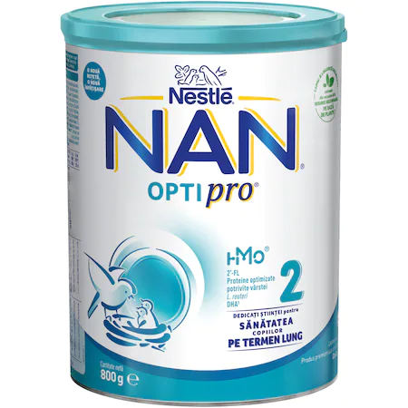 Nestle Nan Optipro 2, 6+luni Lapte praf, 800g
