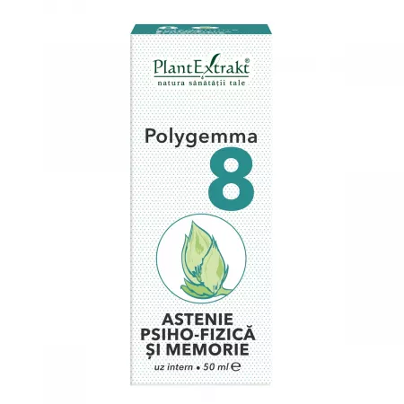 Polygemma 8 Astenie Psiho-Fizica si Memorie, 50 ml, PlantExtrakt