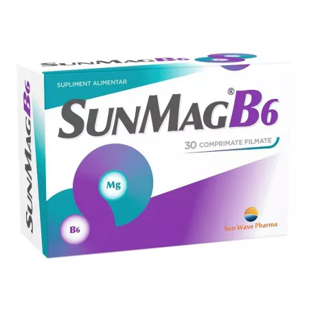 Sunmag B6, 30 comprimate filmate, Sun Wave Pharma