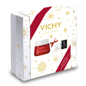 Pachet Xmas Crema de zi antirid pentru toate tipurile de ten Liftactiv Collagen Specialist, 50 ml, Vichy