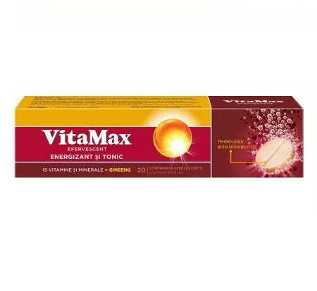 Vitamax Efervescent, 20 comprimate efervescente, Perrigo