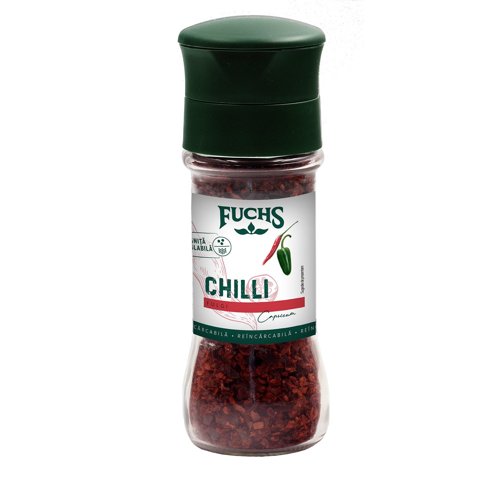 Chili fulgi, rasnita, fuchs, 40 g Fuchs
