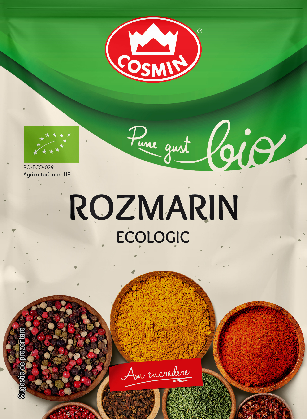 Rozmarin ecologic, plic, cosmin, 15g Cosmin
