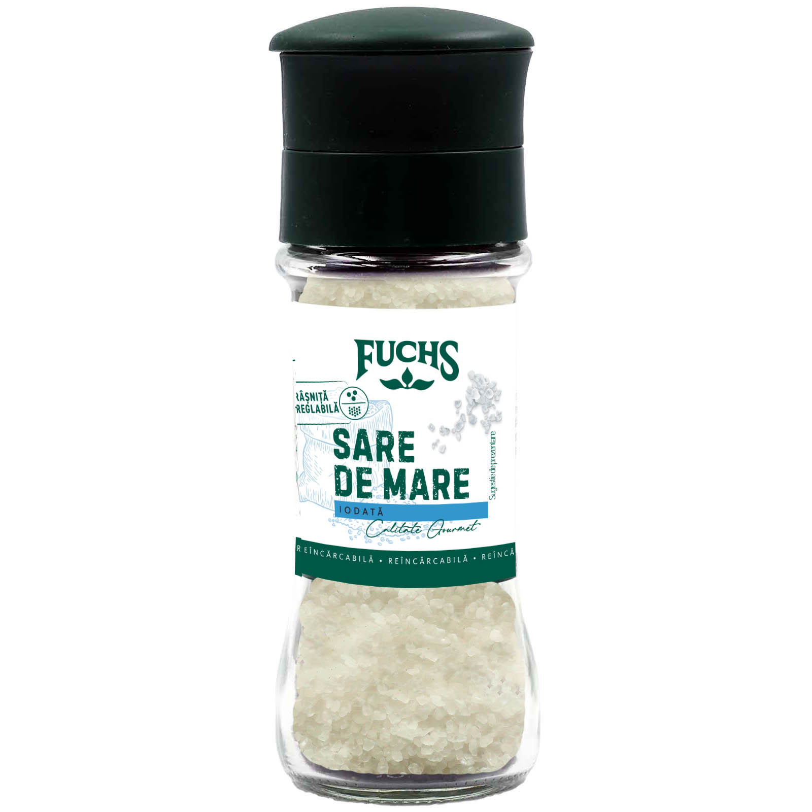 Sare de mare, fuchs, rasnita, 110g Fuchs