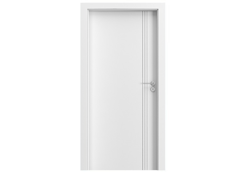 UȘI ÎN STOC - Foaie de ușă de interior cu finisaj sintetic, Line B1,albă, Norma Poloneza (H0 - 2060 mm), raveli.ro