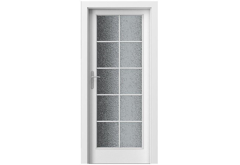UȘI ÎN STOC - Foaie de ușă de interior cu structura granulara vopsită, Viena model C (grila mare), Norma Ceha (H0 - 2020 mm) , raveli.ro