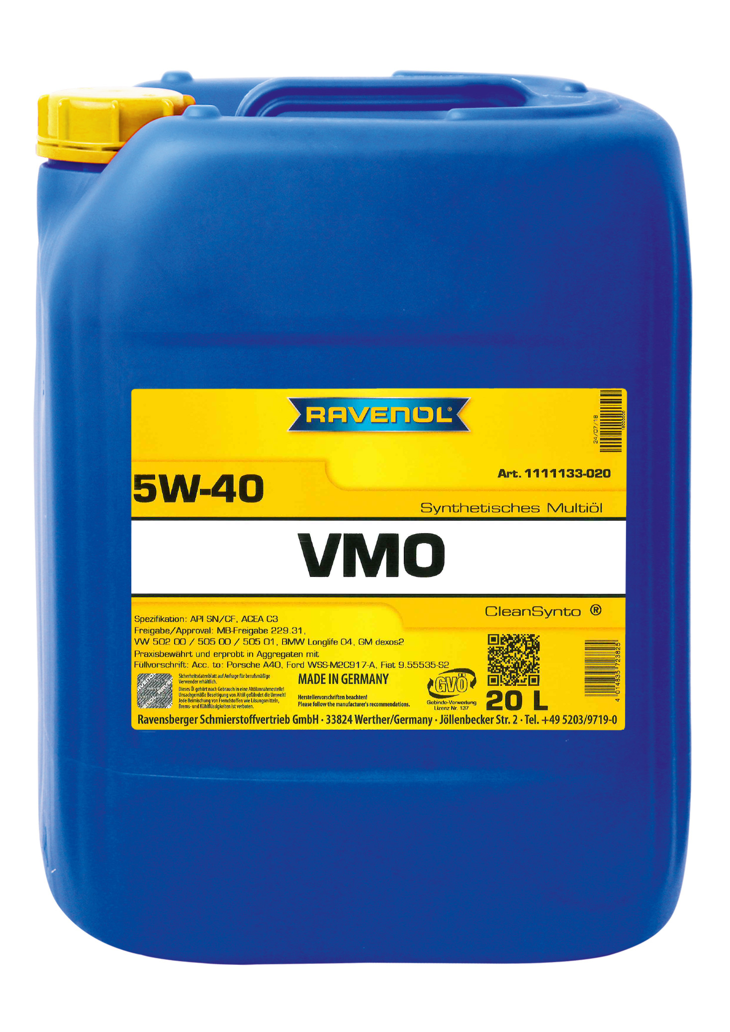 Моторное масло ravenol 5w40