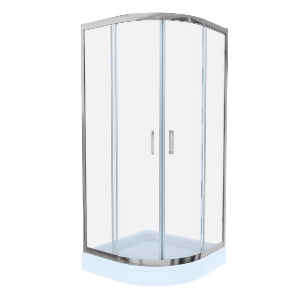 Cabina de dus Celesta Titan semirotunda 800 x 800 x 1900 mm sticla transparenta 6 mm profil crom 1900