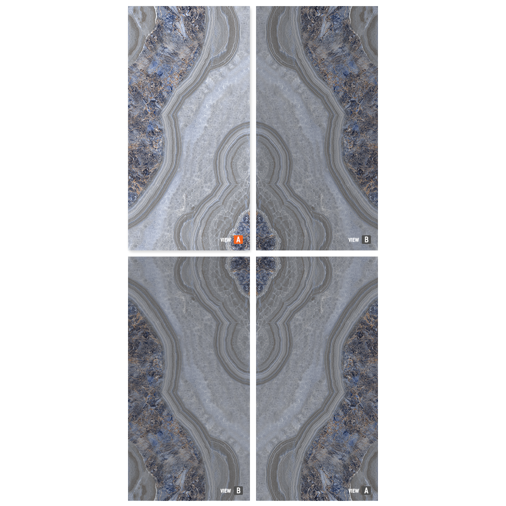 Gresie portelanata rectificata Blue Stone bookmatch A 60 x 120 lucioasa Regata.ro imagine 2022