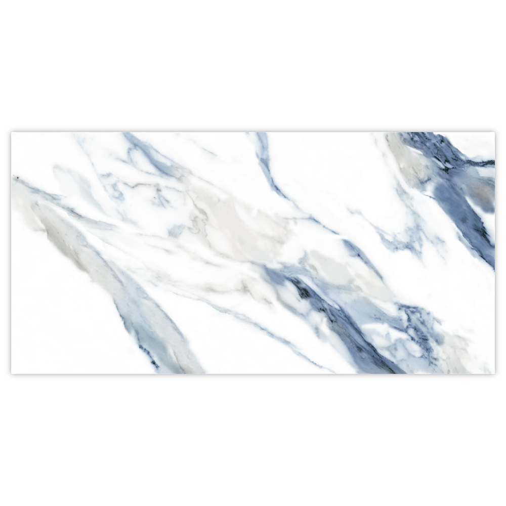 Gresie rectificata portelanata Calacatta Aqua Blue Matt 30 x 60