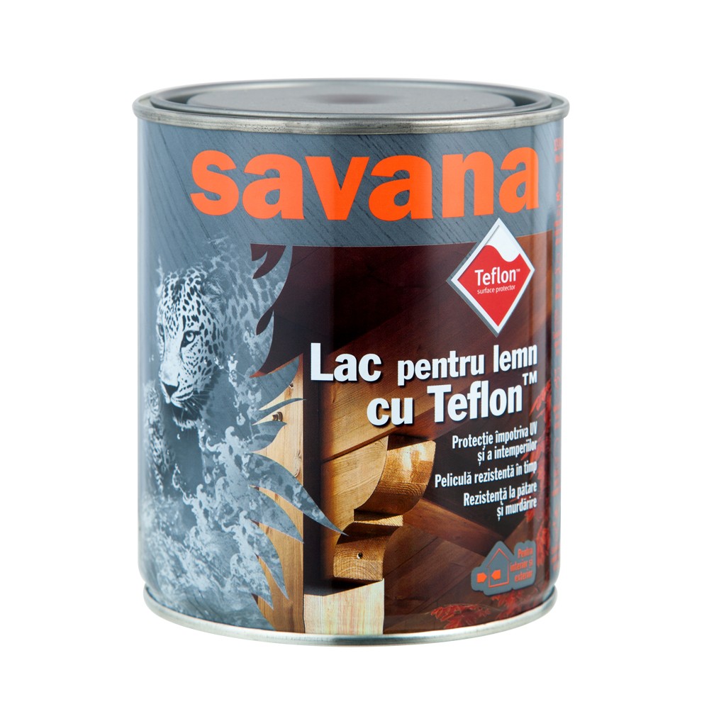 Lac pentru lemn Savana Teflon 0.75 L Incolor 0.75