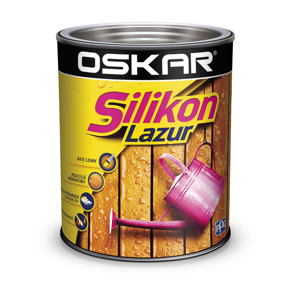 Lazura pentru lemn Oskar Silikon castan 5 L castan