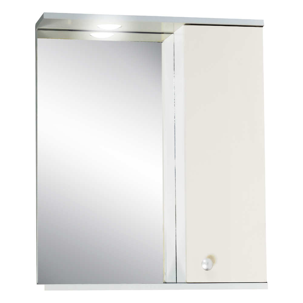 Oglinda cu dulap si decupaj pentru spot Celesta 55 cm Alb Celesta imagine 2022