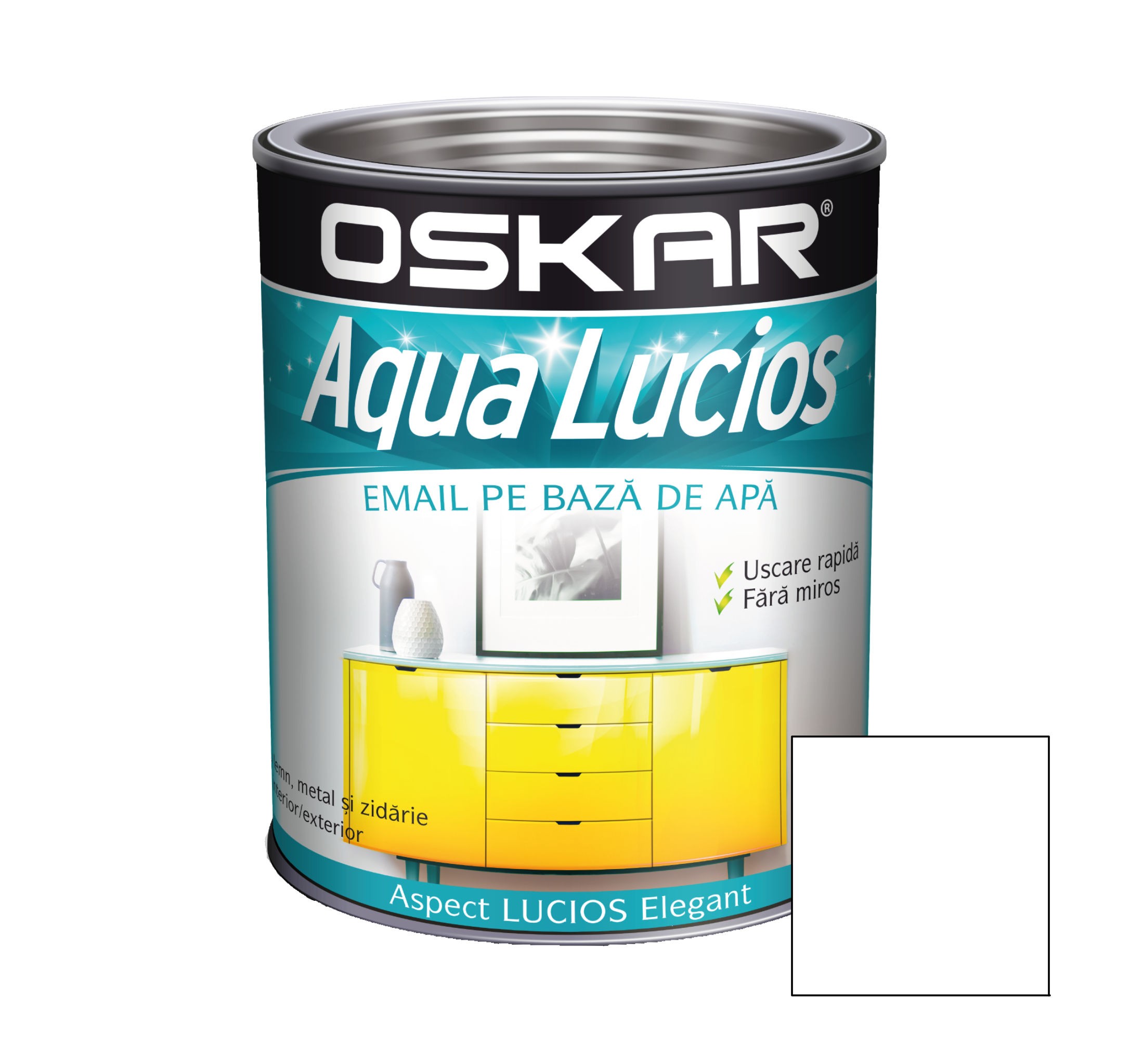 Oskar Aqua Lucios Email Alb pur 0.6 L 0.6