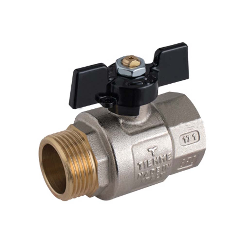 Robinet sfera apa Buran M/F 1/2 fluture negru TME Regata.ro