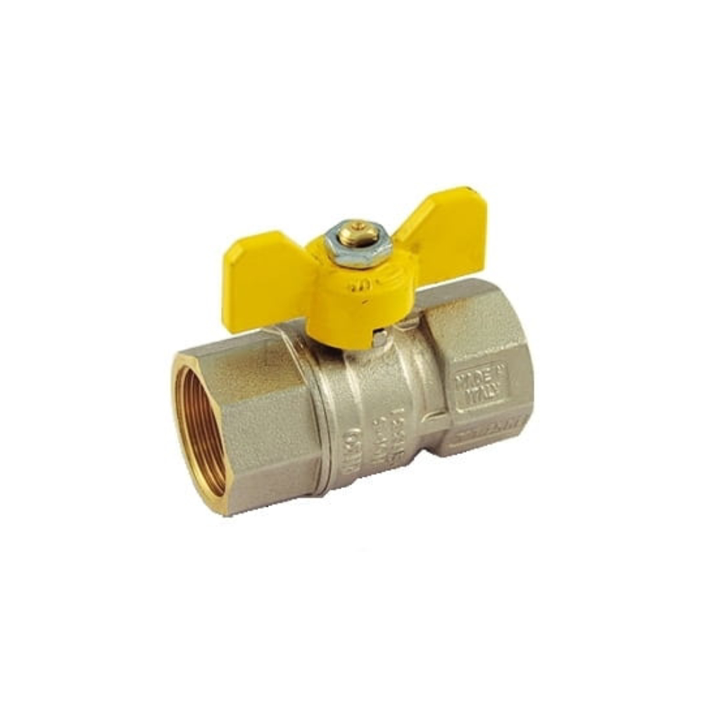 Robinet cu sfera pentru gaz Tornado F/F 1/2” cu fluture galben 1/2