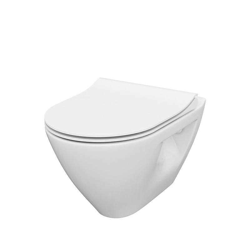 Set Cersanit B292 (vas WC suspendat Mille Clean On si capac WC duroplast Box S701-454) cersanit imagine 2022