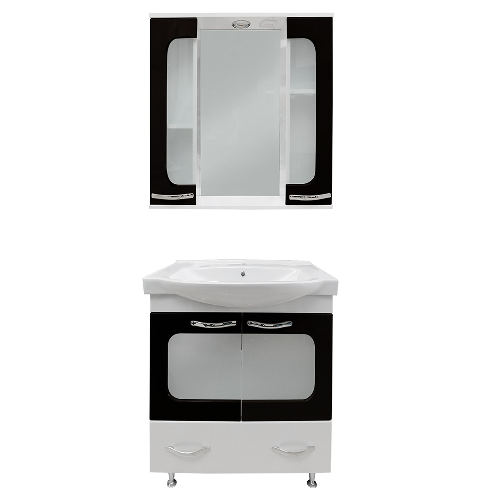 Set mobilier Aba Antracite 80 cm 3 piese Martat