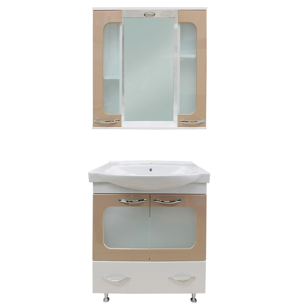 Set mobilier Aba Capuccino 80 cm 3 piese Martat