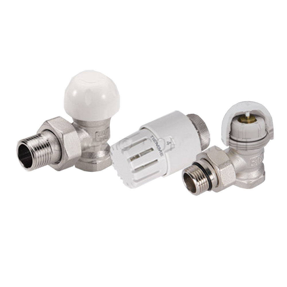 Set robineti termostatizabili 1/2′ – robinet tur coltar + robinet retur coltar + cap termostatat