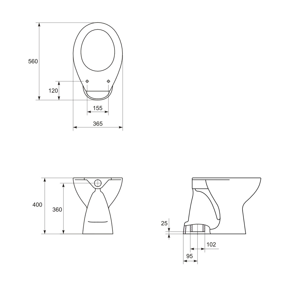 Vas WC Cersanit Blanka CIV R20  RR001-008 / K08-015