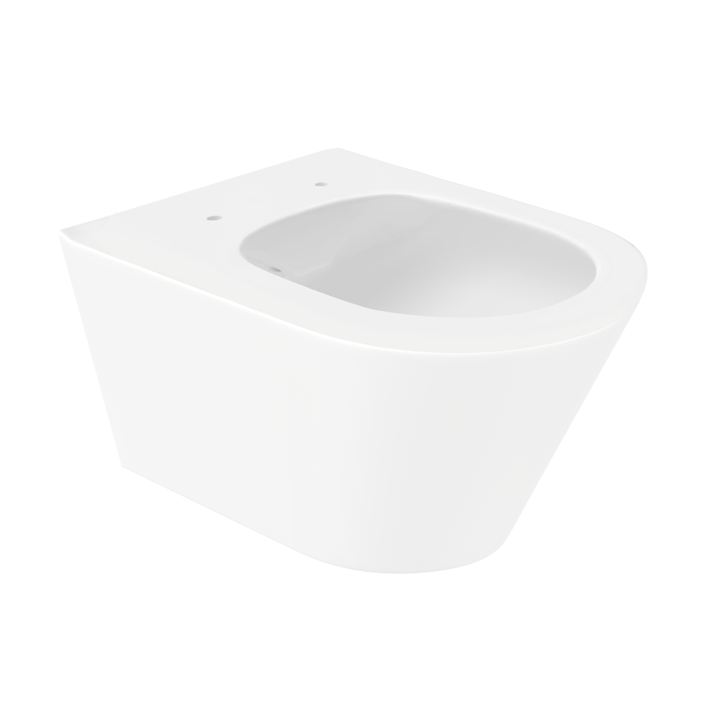 Vas WC suspendat Celesta Ava 53 x 355 cm fara margini ceramica alb mat Celesta imagine 2022