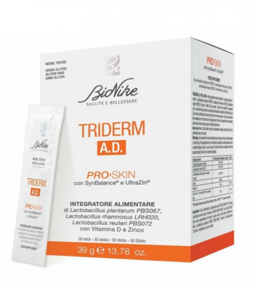 Supliment alimentar pentru pielea cu dermatita atopica Triderm AD, 30 stikuri, BioNike