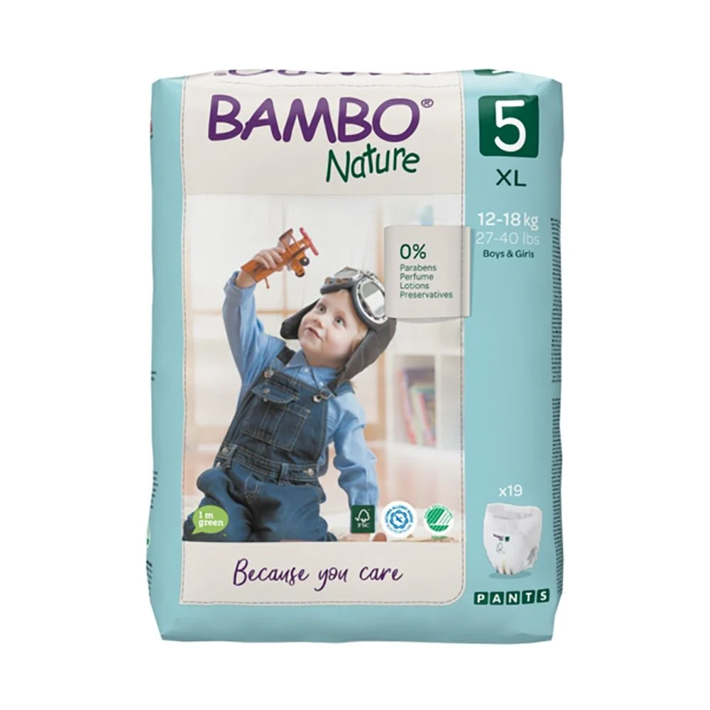 Scutece Bambo Nature nr. 5 Pants Junior (12-18kg), 19 bucati, Abena