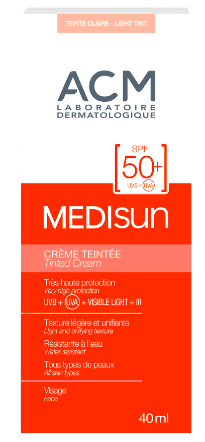 Medisun Crema colorata fata light tint SPF50+, 40 ml, ACM