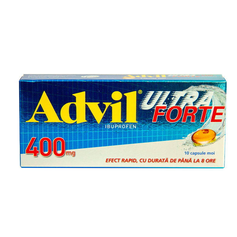 Advil Ultra Forte 400 mg, 10 capsule moi, Gsk
