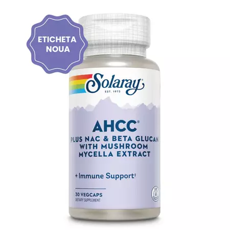 AHCC plus NAC & Beta Glucan Solaray, 30 capsule, Secom