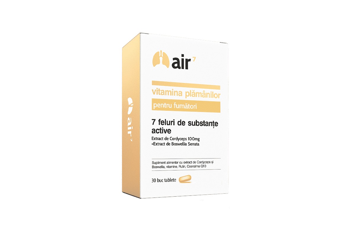 Air 7 Vitamina plamanilor pentru fumatori, 30 capsule