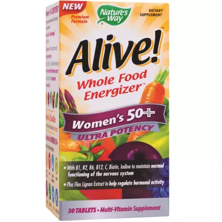 Alive Women's 50+ ultra, 30 tablete filmate, Nature's Way