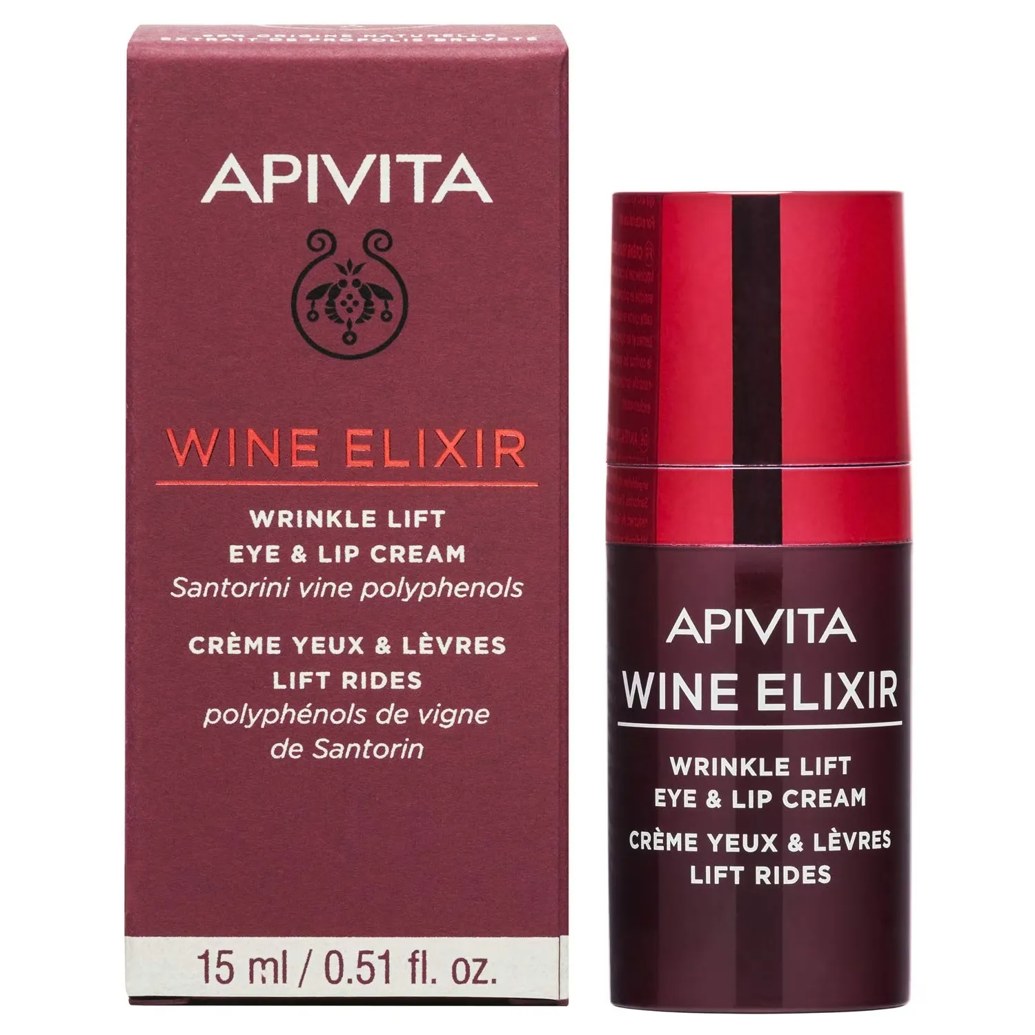 Crema antirid contur pentru ochi si buze Wine Elixir, 15ml, APIVITA
