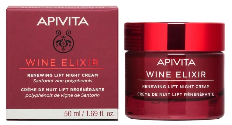 Crema de noapte antirid si fermitate Wine Elixir, 50ml, APIVITA