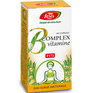 Vitamine naturale B Complex, F172, 60 capsule, Fares