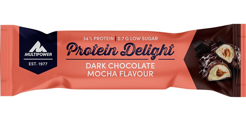 Baton Protein Delight cu ciocolata neagra si mocha, 35g, Multipower