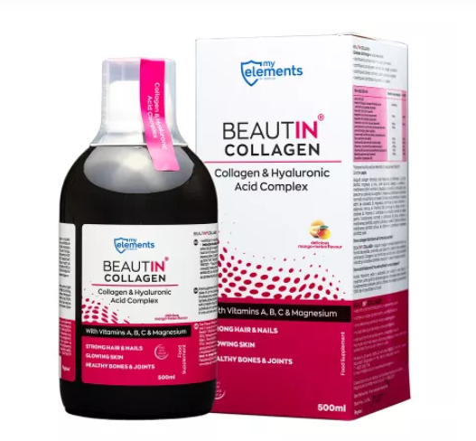 Complex Collagen & Magneziu mango si pepene galben Beautin Collagen My Elements, 500 ml, Iso Plus