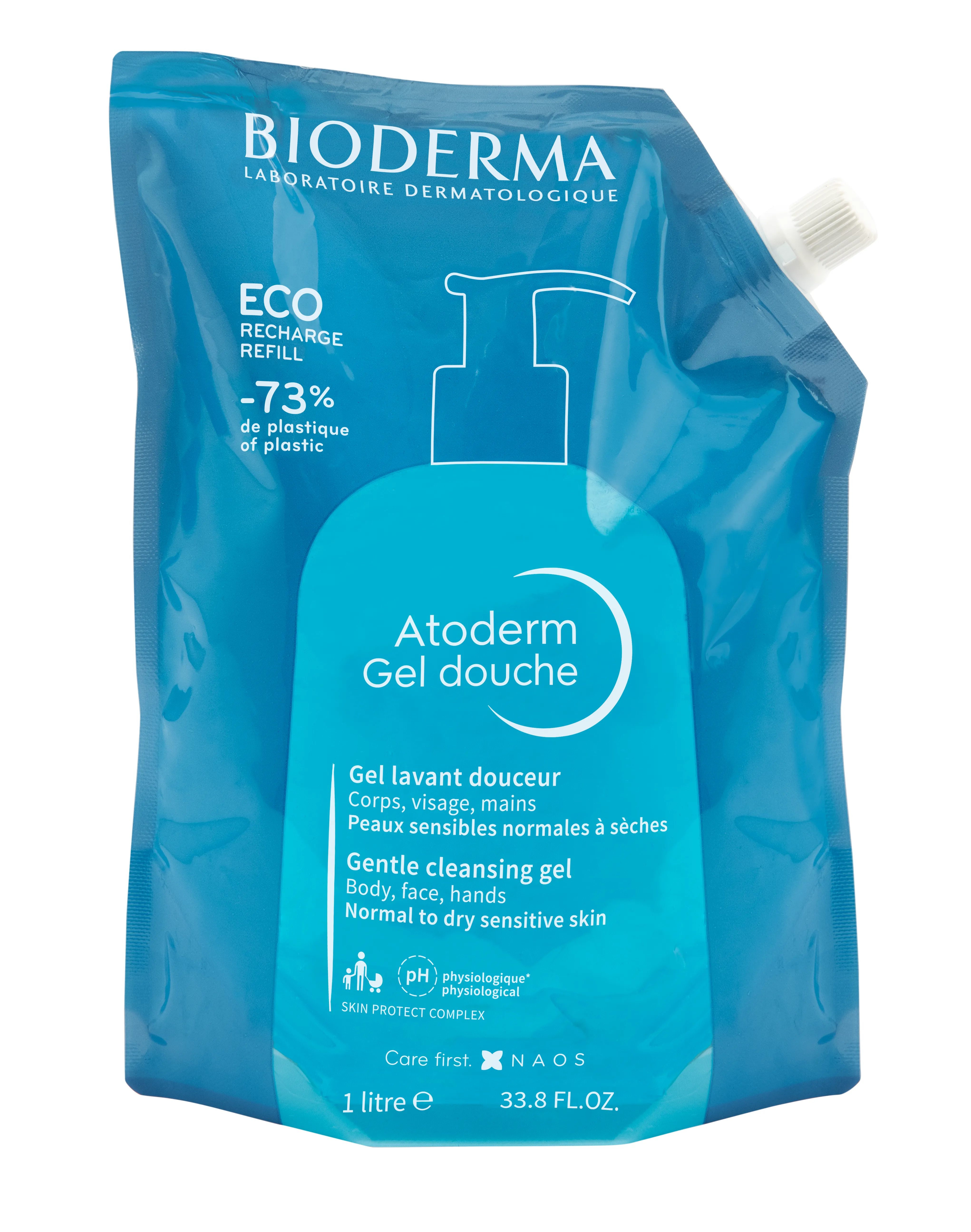 Rezerva eco, gel de dus Atoderm, 1000 ml, Bioderma