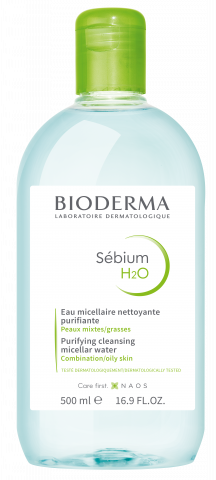 Solutie micelara ten mixt si gras H2O Sebium, 500 ml, Bioderma