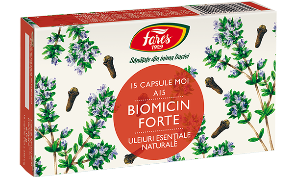 Biomicin Forte A15, 15 capsule, Fares