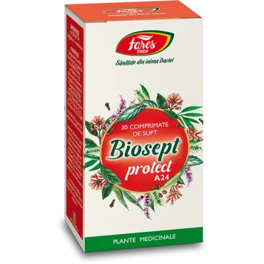 Biosept protect A24, 30 comprimate de supt, Fares