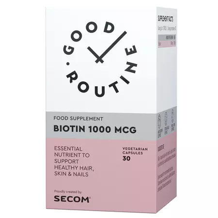 Biotin 1000mcg Good Routine, 30 capsule vegetale, Secom