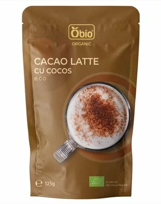 Cacao latte cu cocos bio, 125g, OBio