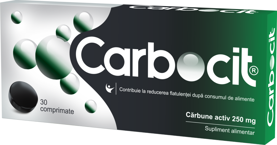 Carbocit carbune activ 250mg, 30 comprimate, Biofarm