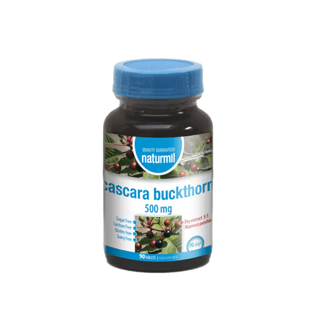 Cascara Buckthorn 500mg, 90 tablete, Naturmil
