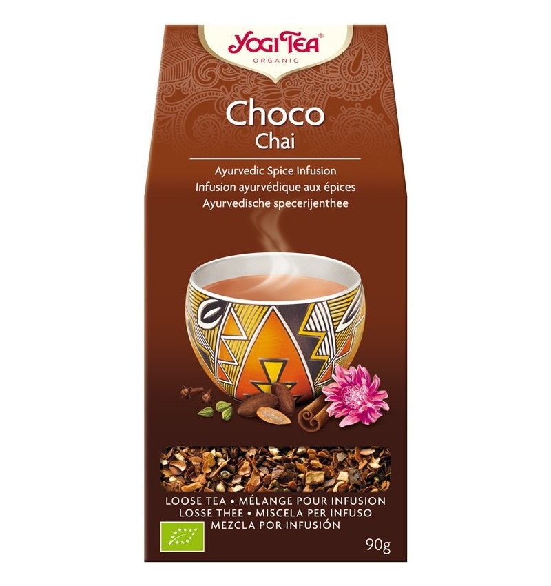 Ceai bio Choco cu cacao, scortisoara si ghimbir, 90g, Yogi Tea